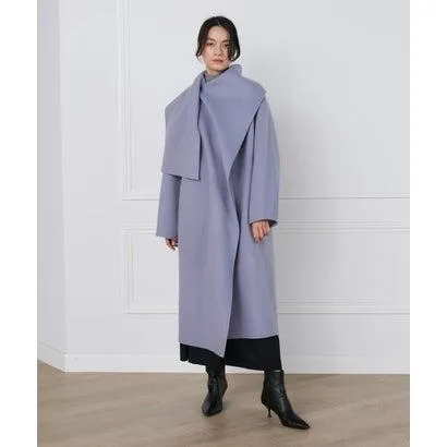 イネド INED ストール風ラップリバーコート《la veille by SUPERIOR CLOSET》 （サックス3）