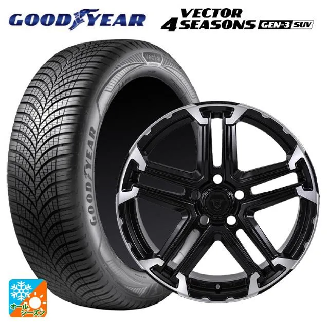 送料無料 オールシーズンタイヤホイールセット 225/60R18 104W XL グッドイヤー ベクター4シーズンズ ジェン3 SUV ジャパン三陽