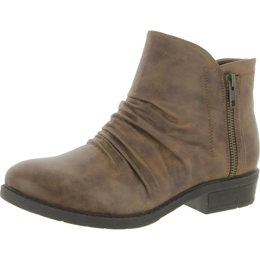 【並行輸入品】Naturalizer Womens Yippee Faux Leather Slouchy Ankle Boots Brown