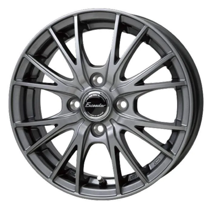 DUNLOP ENASAVE RV505 155/65R14 75H Exceeder E05 ダークシルバー 14インチ 5.5J+45 4H-100 サマー 4本セット