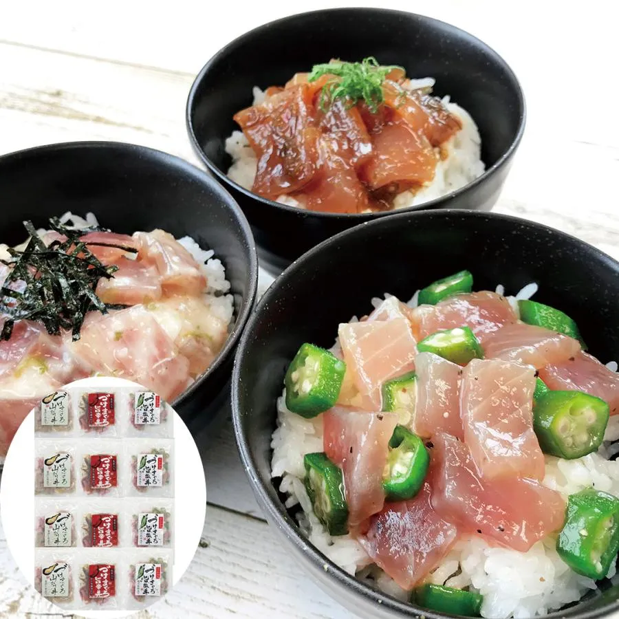 静岡 まぐろ惣菜丼の具 3種詰合せ 漬けまぐろ旨塩丼の具160g×4 漬けまぐろ山かけ丼の具140g×4 漬けまぐろ旨辛丼の具140g×4 【産直・メーカー直送品】