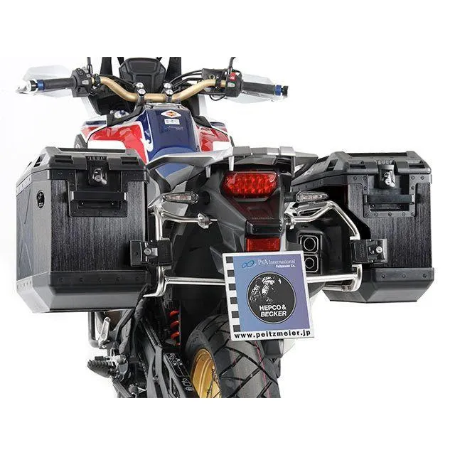 ヘプコ＆ベッカー CRF1000L Africa Twin サイドケースホルダー＋サイドケース Xplorer（Cutout）セット（ブラック） H…
