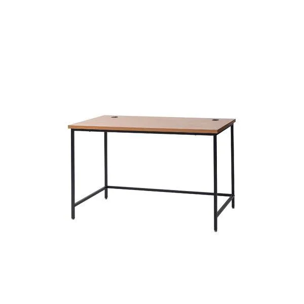 代引不可/パソコンデスク ワークデスク 約幅120cm ナチュラル スチール 組立品 リビング 子供部屋 勉強部屋 在宅ワーク ゲーム/代引不可