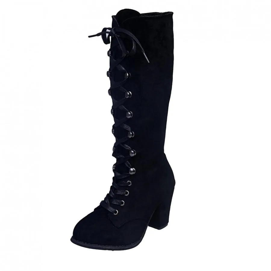 【並行輸入品】Eduavar Womens Boots Knee High Wide Calf Women's Ankle Boots Thi