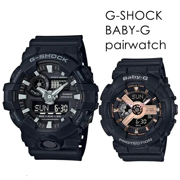 ペアウォッチ カップル サプライズ CASIO G-SHOCK Gショック ジーショック カシオ 時計 メンズ レディース 腕時計 手表 アナデジ 3Dフェイス 海外モデル 成人 卒業 入学