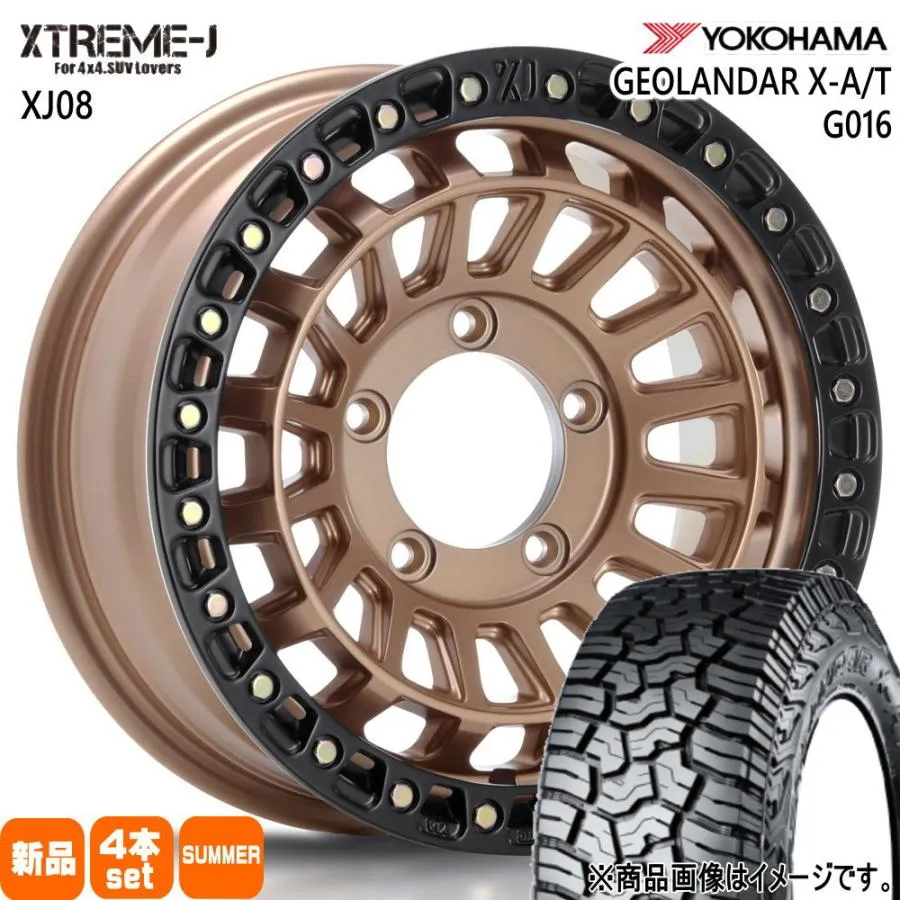 JB64 JB23 ジムニー 専用  ヨコハマ 215/70R16 100/97Q LT GEOLANDAR X-AT G016 夏用 サマータイヤ XTREME-J XJ08 16インチ
