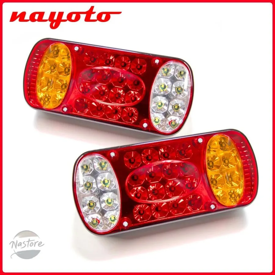 並行輸入品 2個 12V 24V LED 車 トラック テールライト テールライト リアストップ ブレーキライト シグナルランプ インジケーター トレーラートラック