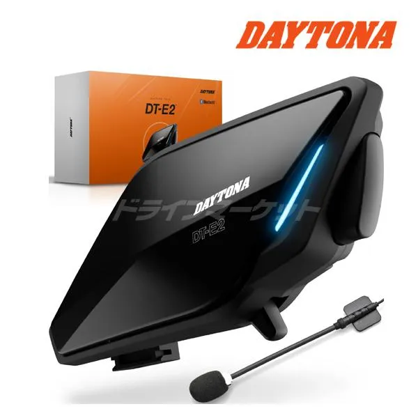 デイトナ DT-E2 バイク用 インカム ブームマイクユニット 1台セット 最大6人通話 ブルートゥース 最大通話距離：1500m ジェット用 DTイーツー DAYTONA No.25042