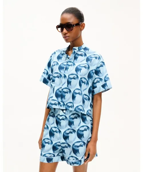 ブラウス シャツ 'KENZO Apple pop' ショートスリーブ シャツ イン コットン レディース