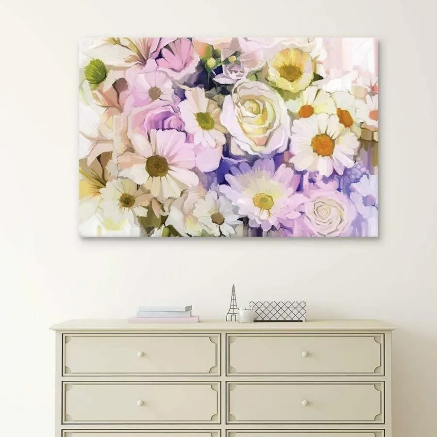 パネルアート 壁 26-さまざまな花の種類のギャラリー-キャンバスアートウォール装飾 - 32x48インチ- show original title