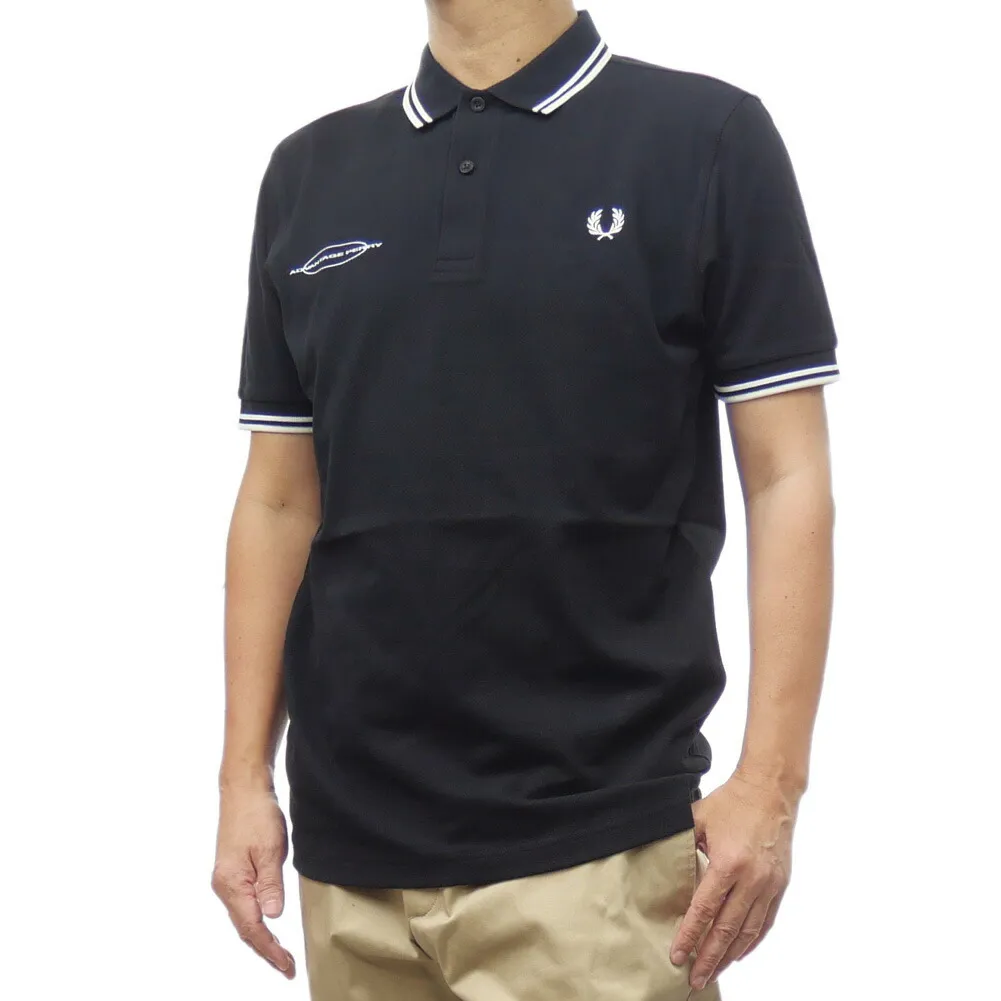 FRED PERRY フレッドペリー メンズ鹿の子ポロシャツ M8565 / ADVANTAGE PERRY POLO SHIRT ブラック