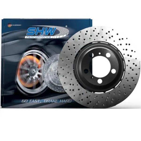 【USA在庫あり】 shwBRR48081 SHW 06-10 BMW M5 5.0L Right リア Cross-Drilled Lightweight ブレーキローター (34212282808) SP店