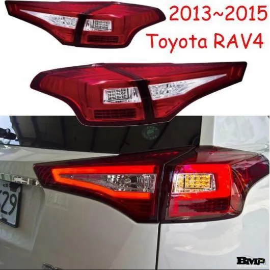 1セット バンパー テールランプ 適用: トヨタ RAV4 テールライト 2013-2015 RAV 4 LED レッド トヨタ RAV4 2013-2015 4ピース AL-OO-0671 AL