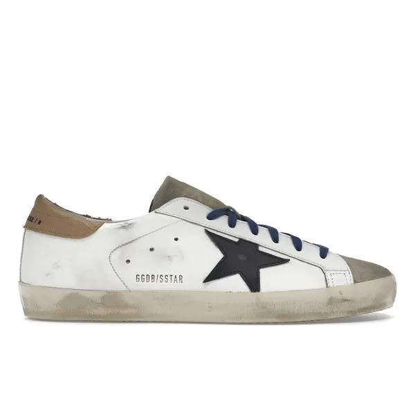 Golden Goose ゴールデングース メンズ - スニーカー Golden Goose Super-Star Suede Toe White Taupe Royal Blue Black 【US_9(27.0cm) 】