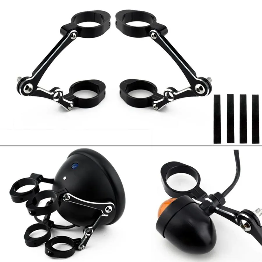 並行輸入品 バイクヘッドライトブラケットマウントクランプ 39 MM-41 MM CNC
