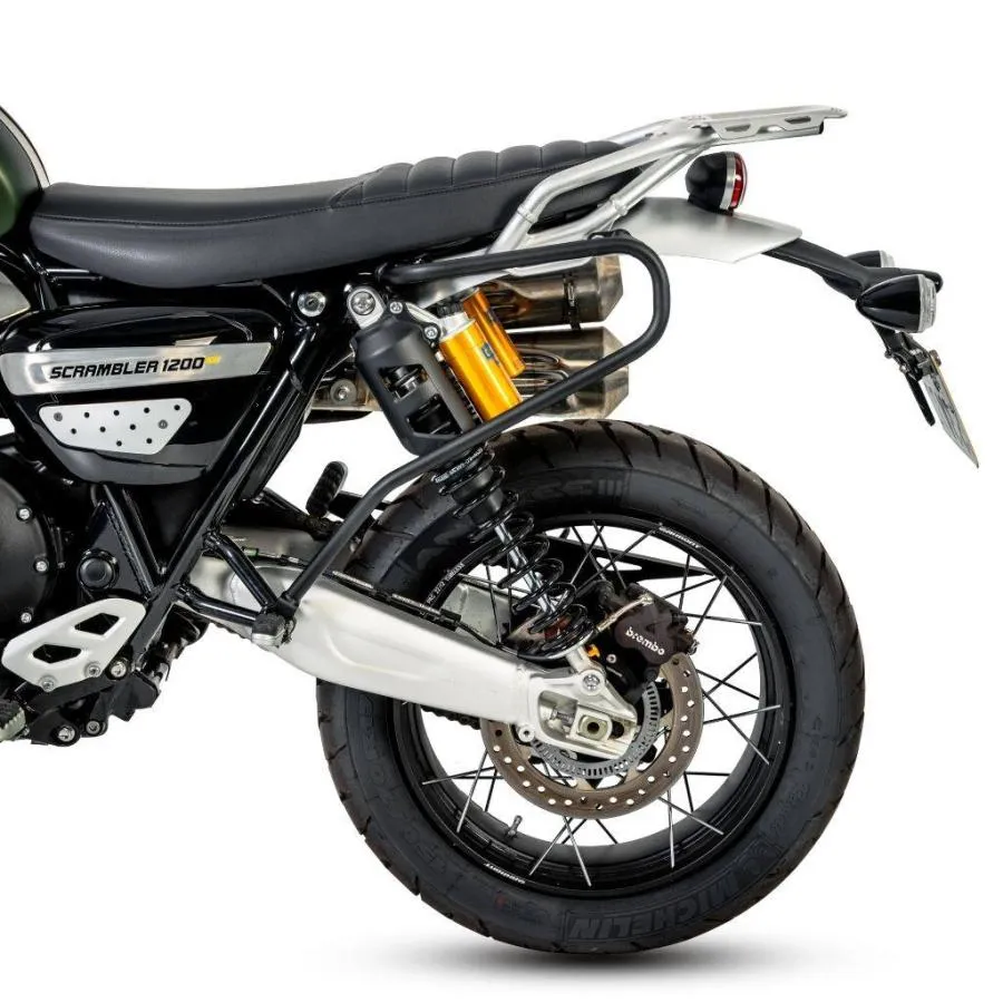 LOBOO ロブー サイドバッグラック カラー：ブラック SCRAMBLER 1200 XE TRIUMPH トライアンフ バッグ・ボックス取り付けステー 車体用バッグ・ケース