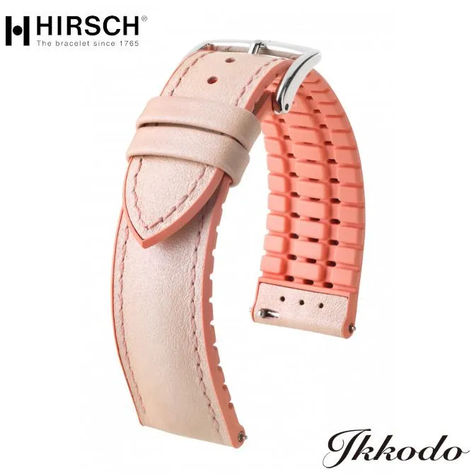 ポイント15倍 ヒルシュ HIRSCH LINDSEY リンジー イタリアンカーフレザー(表面) 天然ゴム(裏面) 時計ベルト 09222021