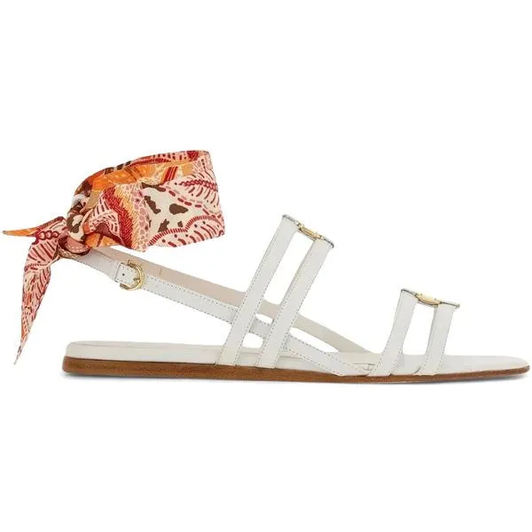 Ferragamo フェラガモ レディース スニーカー Ferragamo Vara Lace-Up Sandals White (Women's) 【サイズ US_6(23.0cm)】