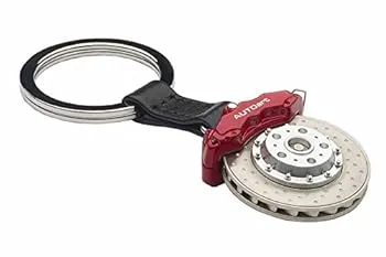 【中古】AUTOartDESIGN ブレーキディスク・キーチェーン 6-POT レッドキャリパー 完成品
