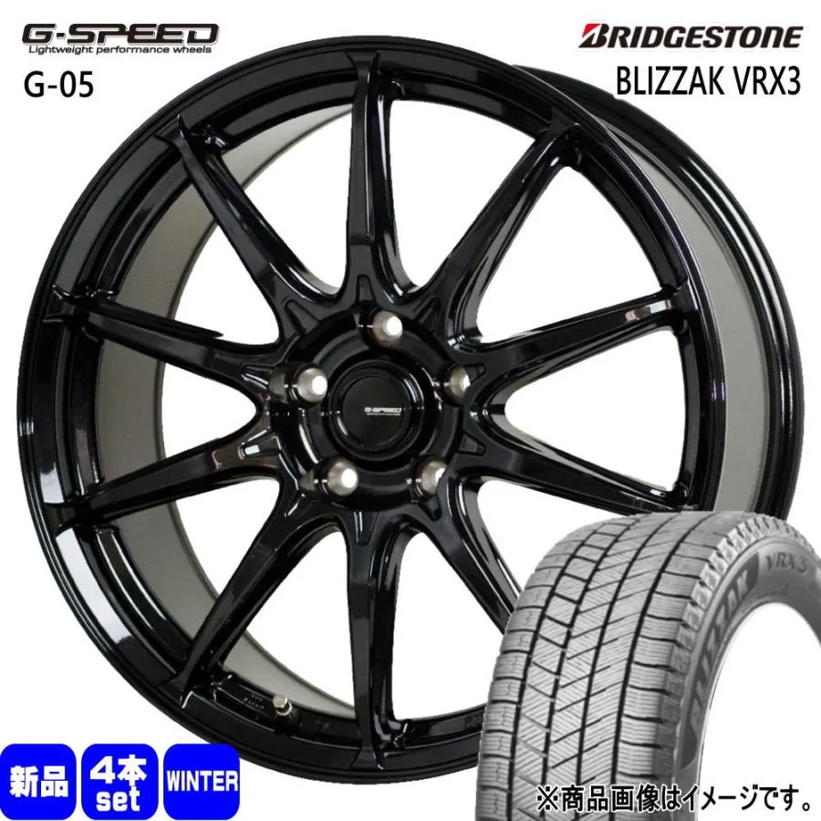 225/60R18 100Q ブリヂストン BLIZZAK VRX3 冬用 スタッドレスタイヤ G・speed G-05 RAV4 ハリアー  18インチ