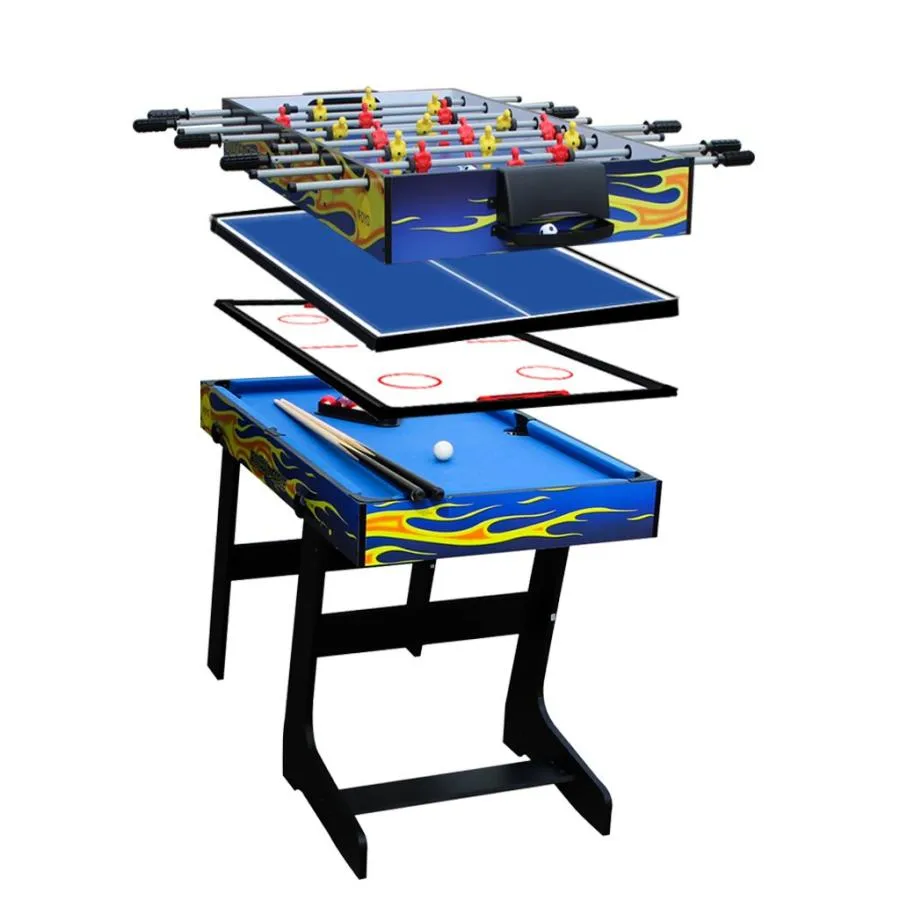 【並行輸入品】KAKIBLIN 4 in 1 ゲームコンビネーションテーブル 48インチ サッカーテーブル 子供用 プールテーブル ミニホッケー