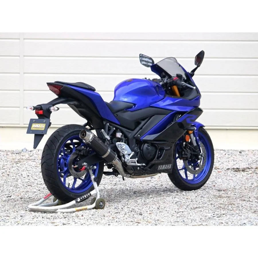 WR’S ダブルアールズ ラウンドタイプ フルエキゾーストマフラー サイレンサータイプ：カーボン YZF-R25 YAMAHA ヤマハ マフラー