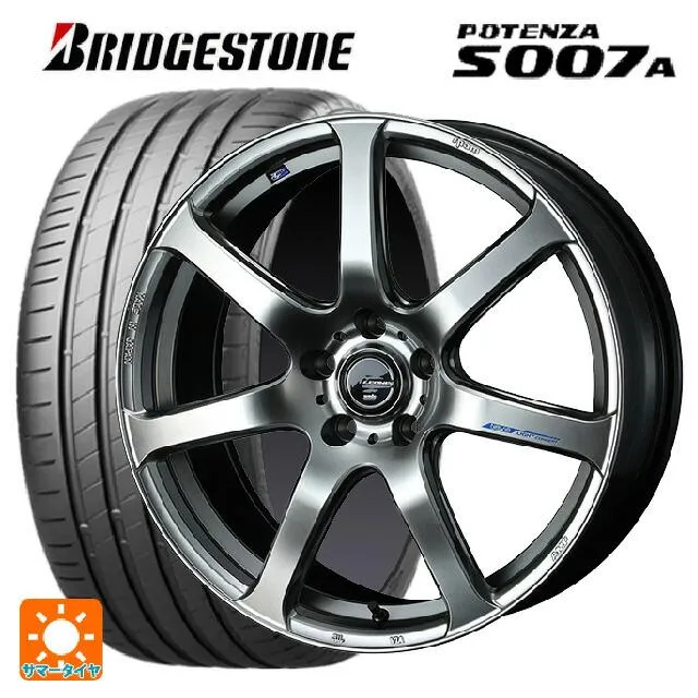 送料無料 サマータイヤホイール 4本セット 225/40R18 92Y XL ブリヂストン ポテンザ S007A 正規品 ウェッズ レオニス ナヴィア