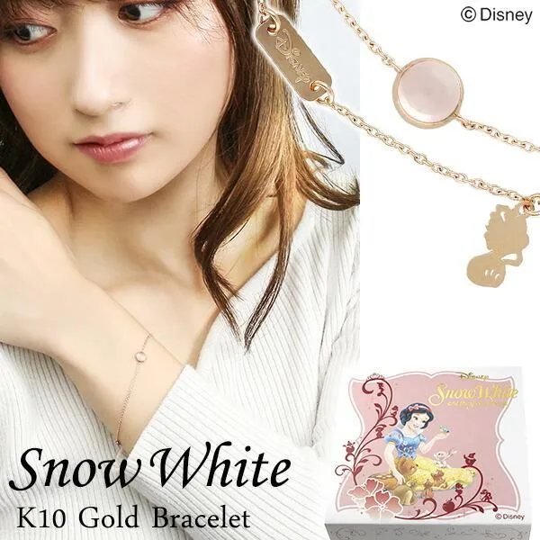 ディズニー 白雪姫 りんご ローズクォーツ ゴールド ブレスレット Disney 公式 ディズニーブレスレット オフィシャル プリンセス 爆買