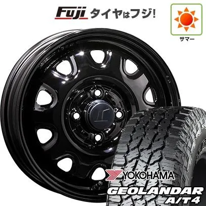 【新品】N-BOX タント スペーシア 夏タイヤ ホイール4本セット 155/65R14 ヨコハマ ジオランダー A/T4 G018 RBL トピー スチールホイル M73 4.5J 14インチ