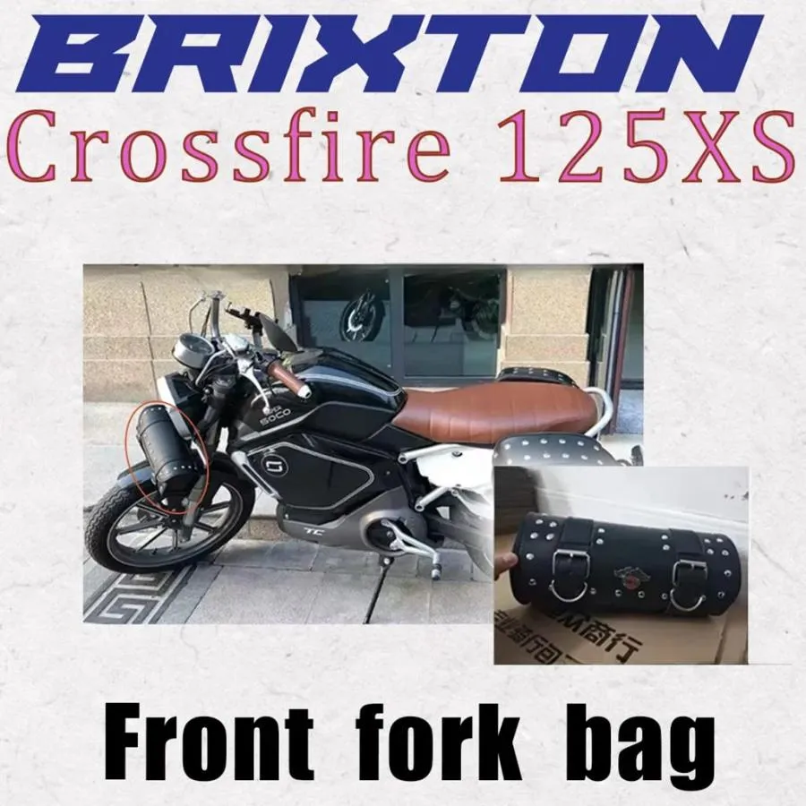 並行輸入品 フィットブリクストンクロスファイア 125XS バイクサドルバッグフロントフォークバッグブリクストンクロスファイア X