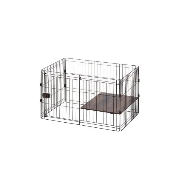 アイリスオーヤマ コンビネーションサークル用上段 P-CS-930UV ウォールナット | 犬 犬用 ペット ペット用 室内 屋内 コンビネーションサークル 基本サークル