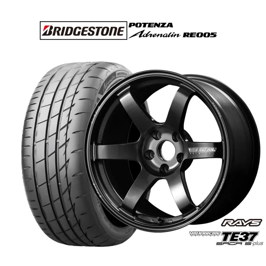 サマータイヤ ホイール4本セット レイズ ボルクレーシング TE37 サーガ S-plus ブリヂストン POTENZA ポテンザ Adrenalin(アドレナリン) RE005 195/45R17