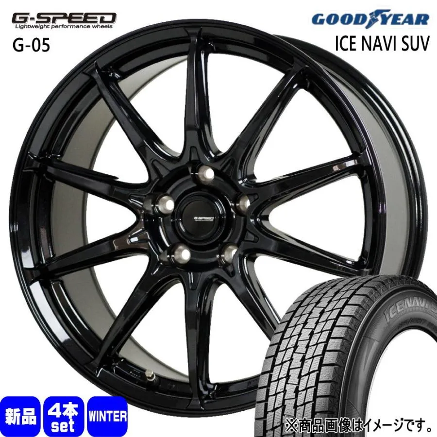 CR-V レガシィアウトバック BS9  グッドイヤー 225/60R18 100Q ICE NAVI SUV 冬用 スタッドレスタイヤ G・speed G-05 18インチ