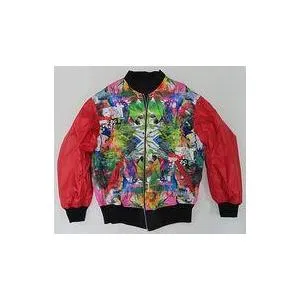 中古アウターウェア(女性アイドル) E-girls E.G. SMILE MA-1 レッド/ブラック Sサイズ EG ON