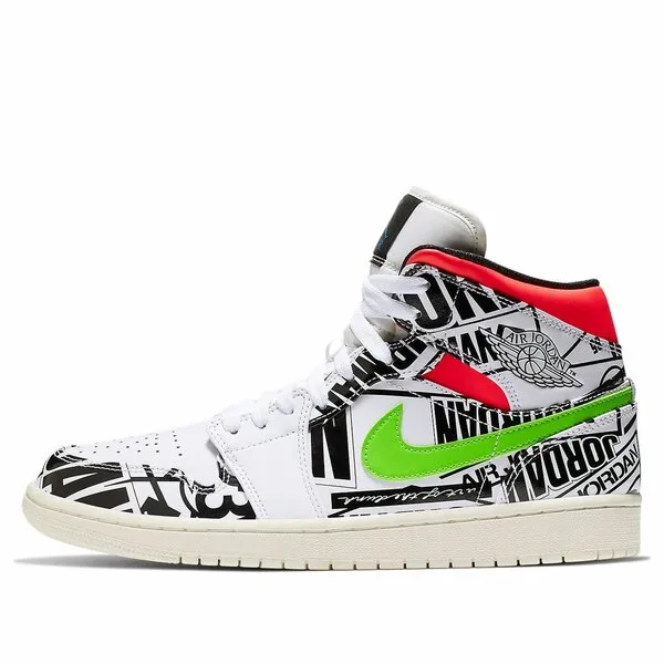 Jordan ジョーダン メンズ スニーカー 【Air Jordan 1 Mid Over-Print Logos 554724-119】  サイズ US_8.5(26.5cm)