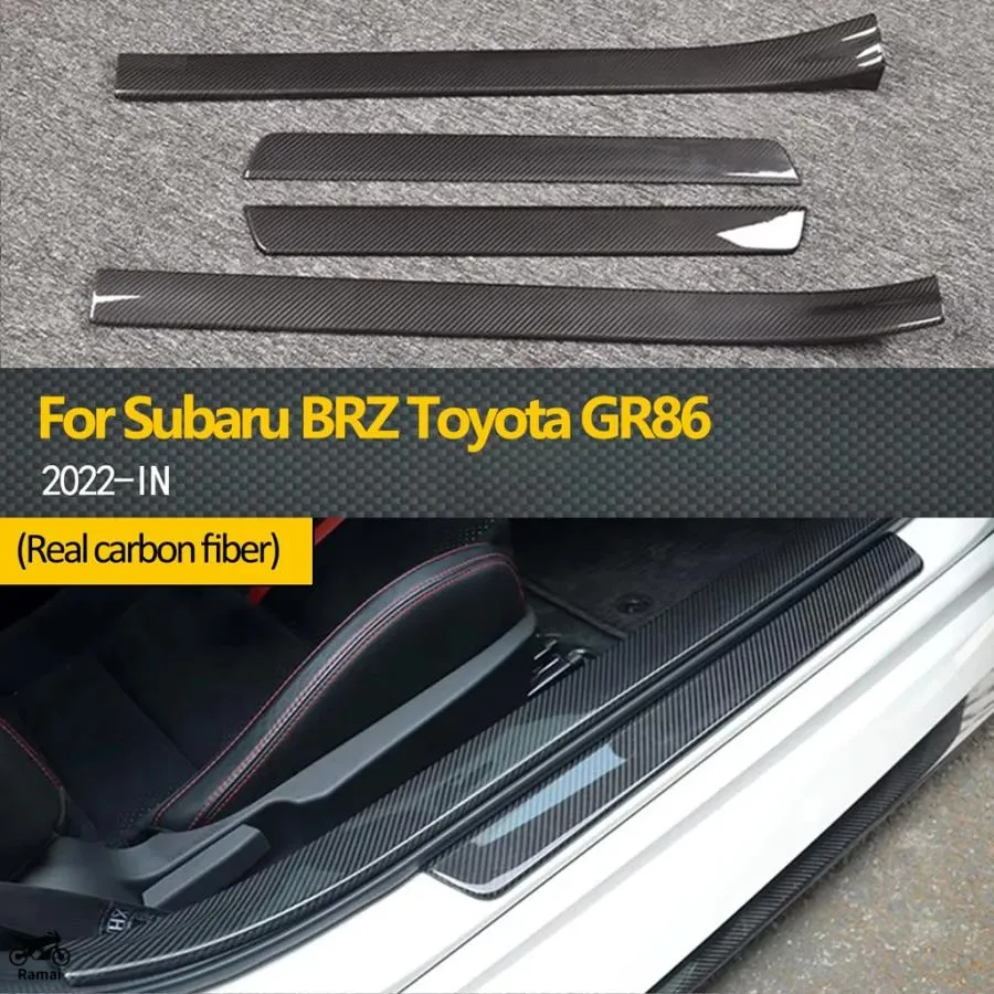 【並行輸入品】 4-pieces/セット 2022年 トヨタ GR86 スバル BRZ dry カーボン ドア エッジ ストライプ カスタム パーツ