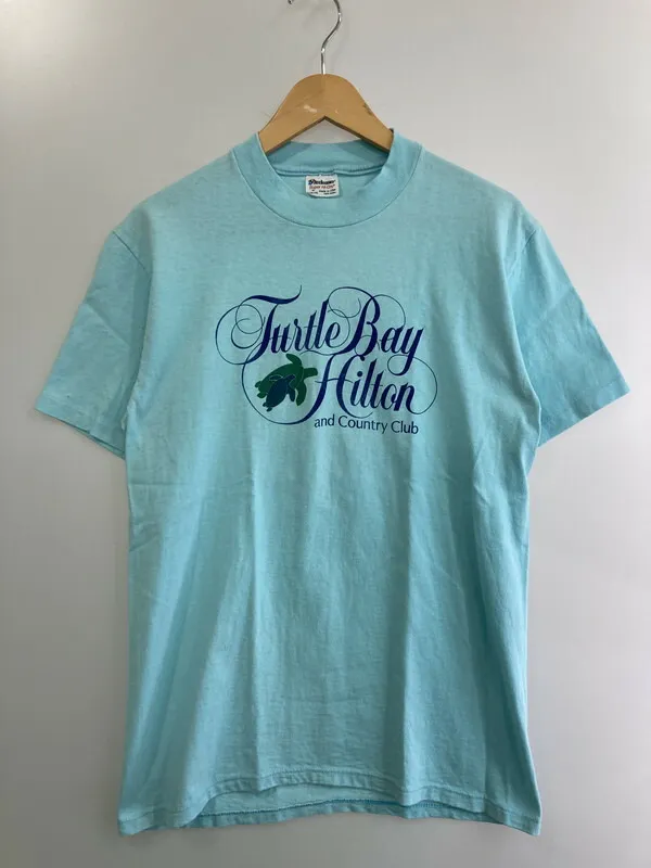 【中古品】【メンズ】  STEDMAN ステッドマン TURTLE BAY HILTON PRINT TEE タートルベイ・ヒルトン プリント Tシャツ トップス  メンズ 半袖 146-250804-em-04-min サイズ：M カラー：ライトブルー 万代Net店