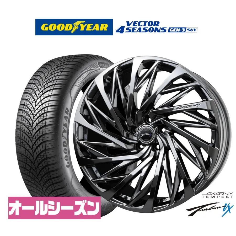 オールシーズンタイヤ ホイール4本セット BADX ロクサーニ テンペストタービンVX グッドイヤー VECTOR ベクター 4Seasons GEN-3 SUV 255/50R20