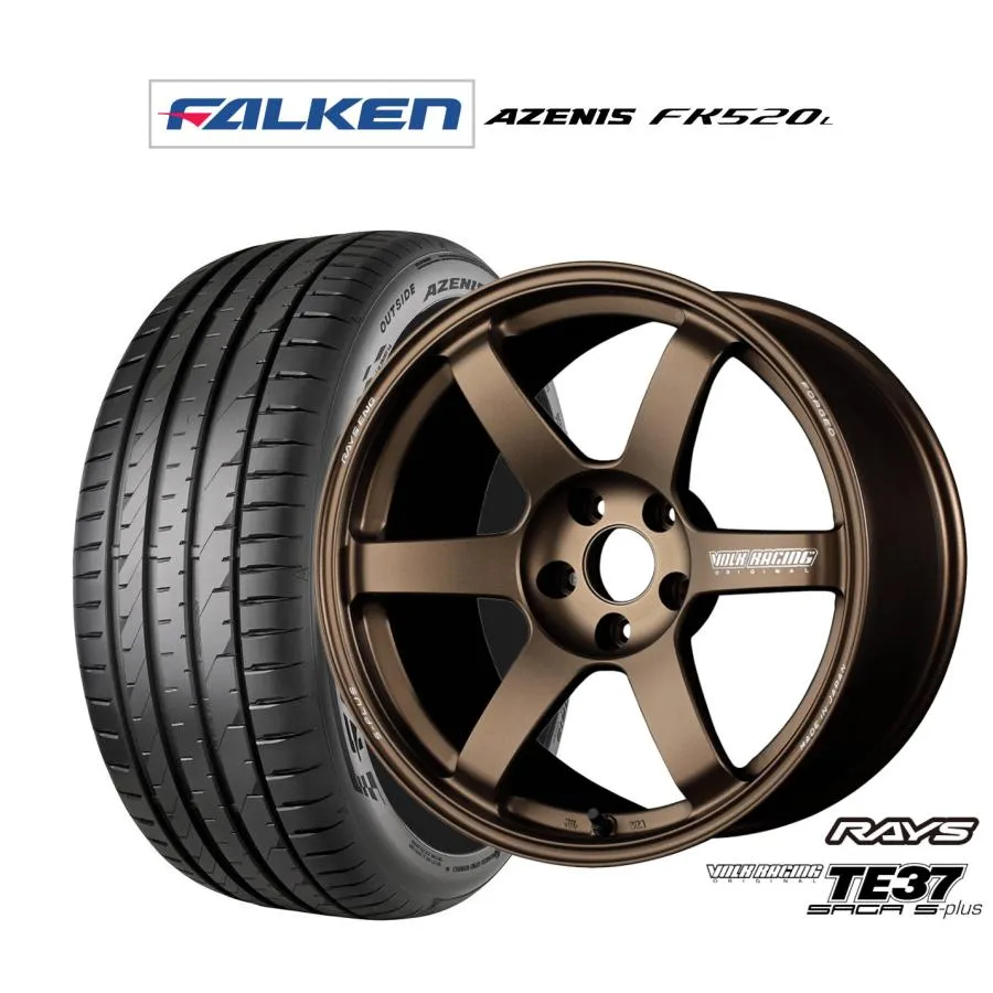 サマータイヤ ホイール4本セット レイズ ボルクレーシング TE37 サーガ S-plus ファルケン AZENIS アゼニス FK520L 225/50R17