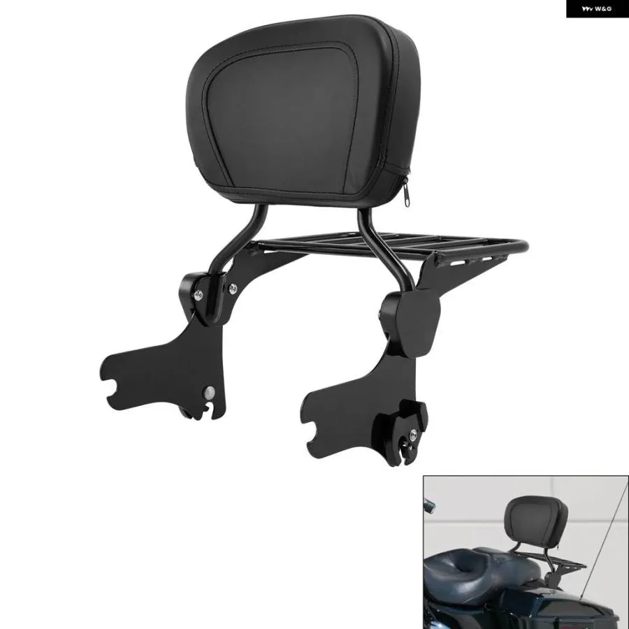 並行輸入品 バイクバックレスト シーシーバー ラゲッジラック ハーレー ツーリング ロードキング FLHT エレクトラ グライド ストリートグラ