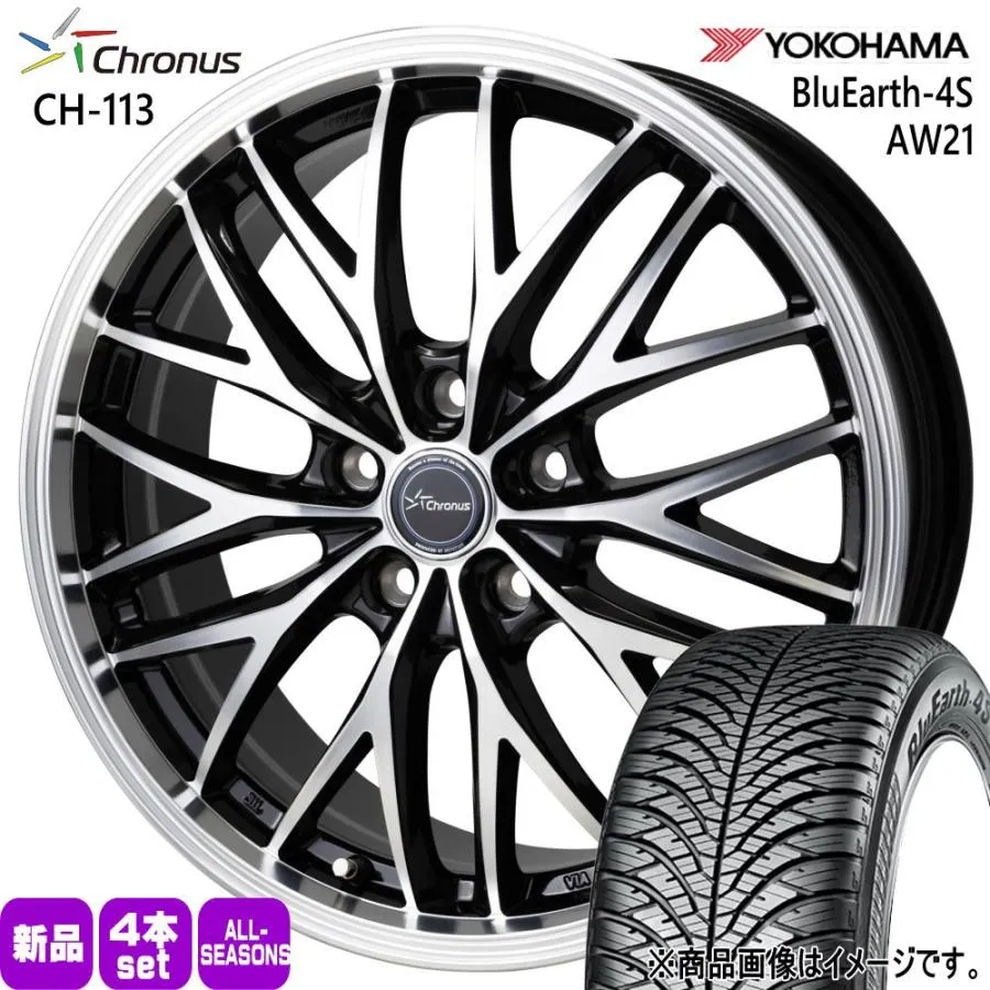 MX-30 CX-30  ヨコハマ 215/55R18 99V XL BluEarth-4S AW21 夏冬兼用 オールシーズンタイヤ Chronus CH-113 18インチ