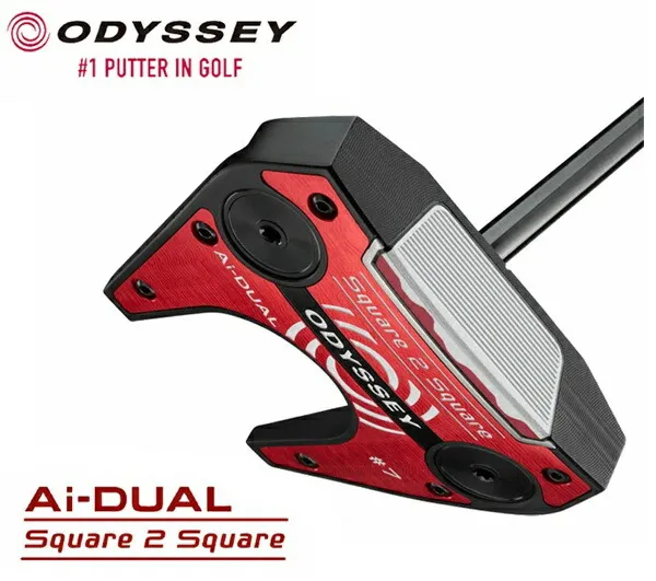 【ODYSSEY／オデッセイ】Ai-DUAL / エーアイデュアルSquare 2 Square / スクエア ツー スクエア＃７パターSTROKE LAB 120 BLACK スチールシャフト【日本正規品・保証書付き】