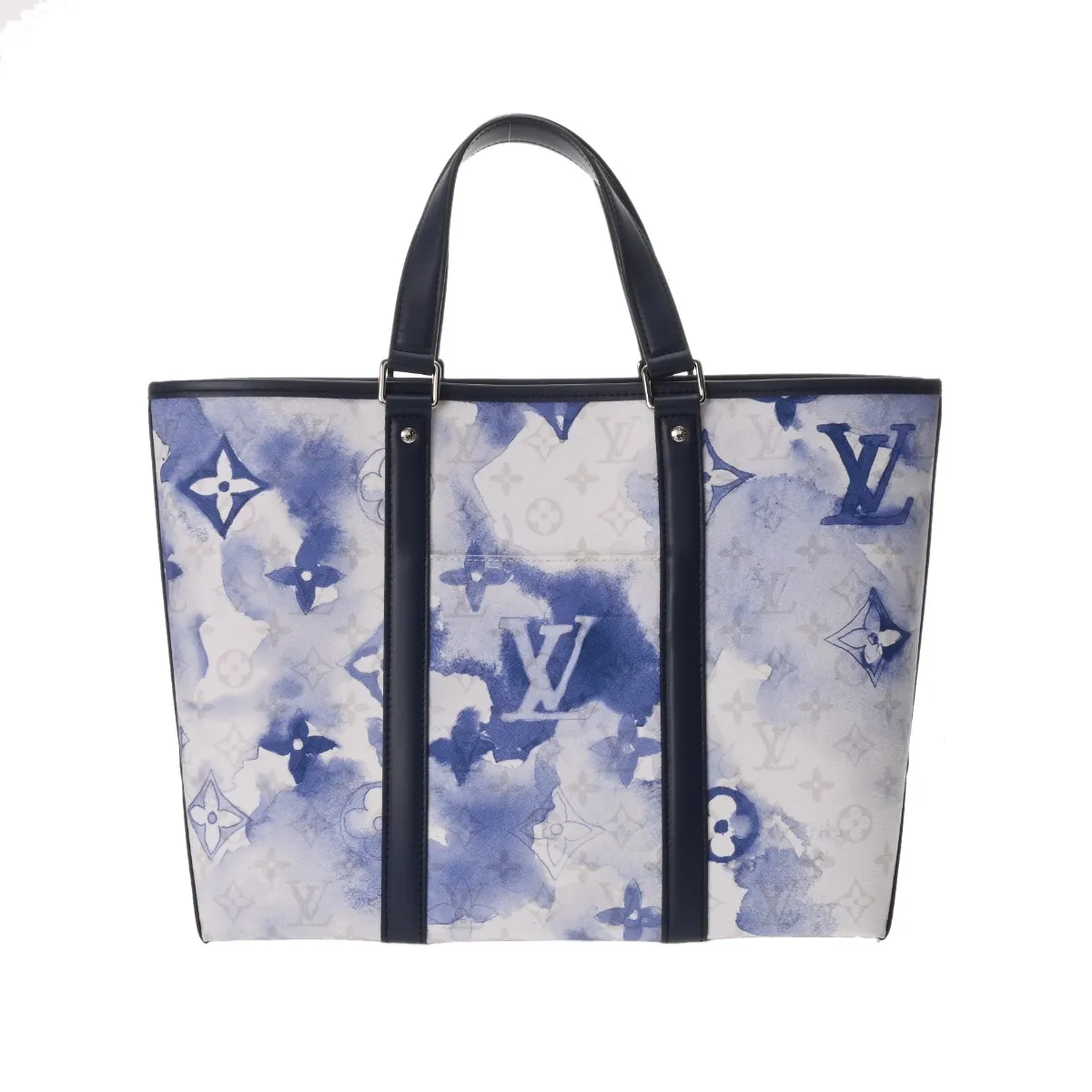 ルイ ヴィトン LOUIS VUITTON モノグラムウォーターカラー ウィークエンド トートPM ブルー/ホワイト M45756 モノグラムキャンバス レディース トートバッグ ヴィトンバッグ バック ブランド 【ローン48回払い無金利】【中古】