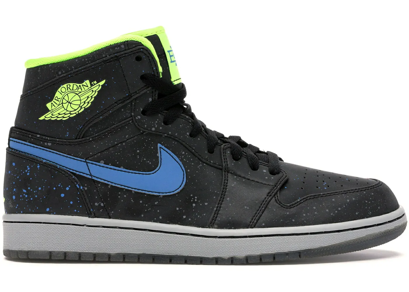 ナイキ ジョーダン ハイ 黒色 ブラック 青色 ブルー 白色 ホワイト スニーカー メンズ JORDAN 1 RETRO HIGH BLACK HISTORY MONTH (2013) / BLACK VOLT PHOTO BLUE WHITE