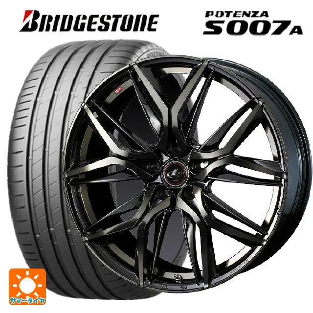 送料無料 サマータイヤホイール 4本セット 225/40R18 92Y XL ブリヂストン ポテンザ S007A 正規品 ウェッズ レオニス LM 1