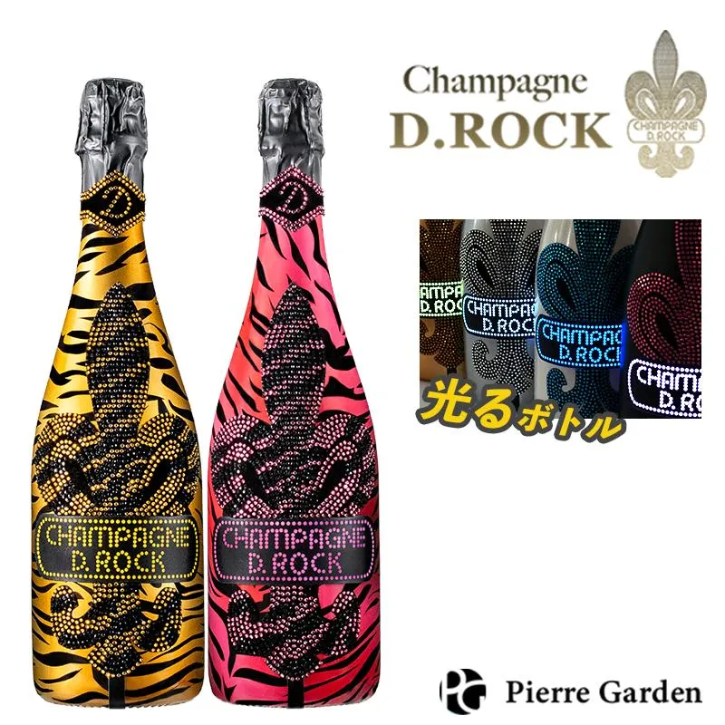 正規品 シャンパン D.ROCK TIGER ROSE LUMINOUS 2種セット タイガー ロゼ DROCK ディーロック ギフト 高級シャンパン キャバクラ