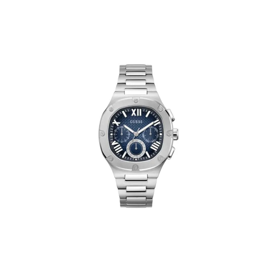 GUESS メンズ クォーツ腕時計 GW0572G1 42mmシルバートーンケース タングバックル