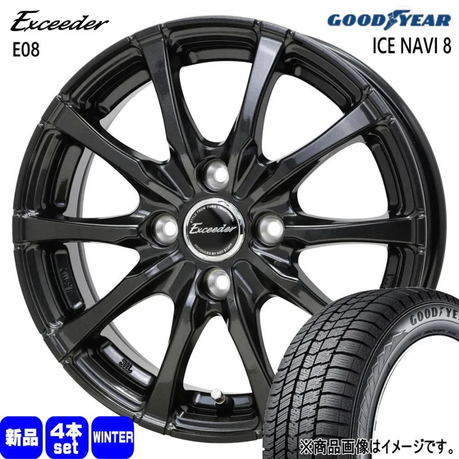 トヨタ ヤリス P10アクア フィールダー グッドイヤー 185/60R15 84Q ICE NAVI 8 冬用 スタッドレスタイヤ Exceeder E08