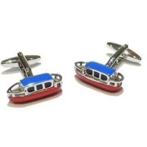 【送料無料】メンズアクセサリ― カフリンクスcoloured canal barge or narrowboat cufflinks