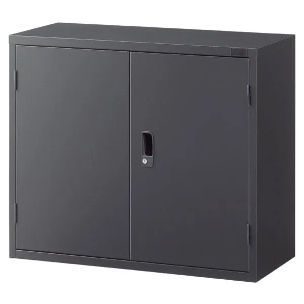 『代引不可』生興 ASKシリーズ 両開き書庫 ブラック 上置用 W880×D400×H750mm ASK-32H『送料無料（一部地域除く）』